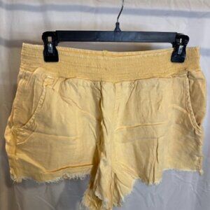 American Eagle Smocked Waist Linen-Blend Shorts – Size L